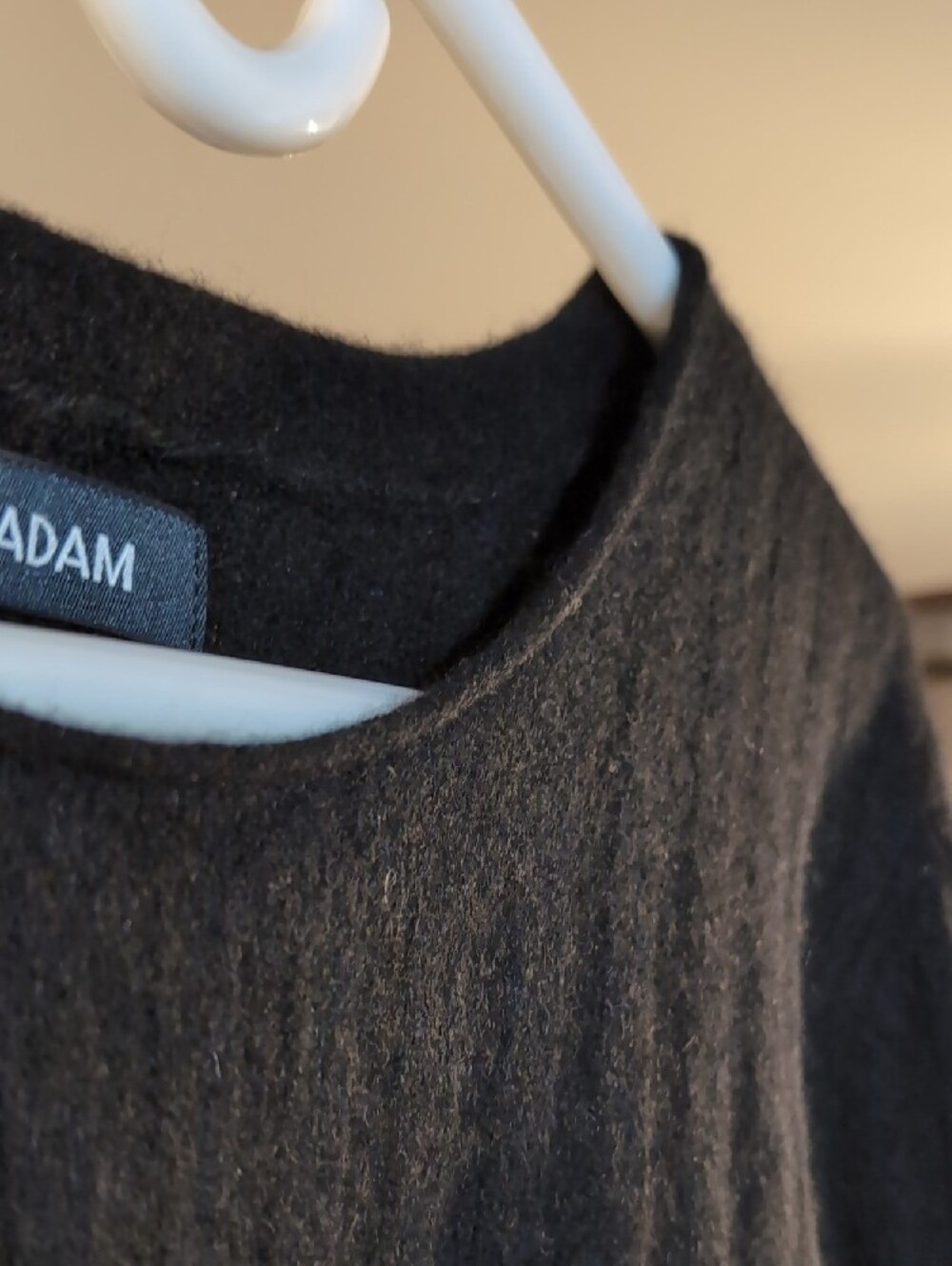 NAADAM Black Ribbed Scoop Neck Sweater - Picture 4 of 9